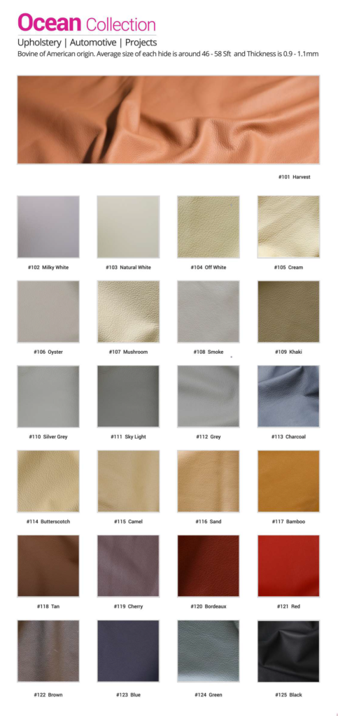 leather colour options